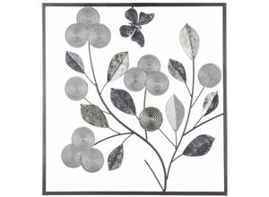 3560234468672 - Atmosphera Créateur Dintérieur - Wanddekoration Florale - Metall - Silber 50 × 50 cm