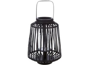 3560234470033 - Atmosphera Créateur Dintérieur - Rattan-Außenlaterne Schwarz - h 35 cm