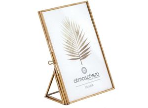 3560234478152 - Atmosphera - Fotorahmen Mood - Metall und Glas - goldfarben - 10x15 cm créateur dintérieur