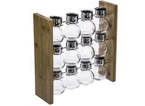 3560234513624 - Secret De Gourmet - Bambus Regal für Gewürze Gewürz-Organizer Wandregal Gewürzhalter