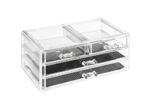 3560234521070 - 5five - AC-Déco Organizer für Schmuck Accessoires - transparent 4 Schubladen