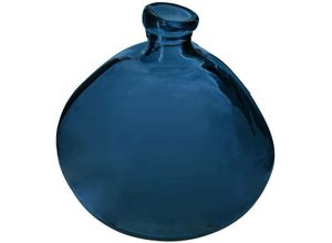 3560234522077 - Atmosphera Créateur Dintérieur - Vase Dame Jeanne - recyceltes Glas - sturmblau d 33 cm