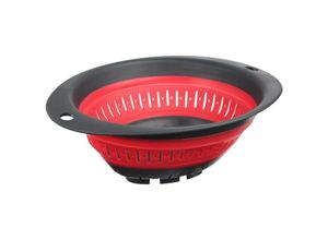 3560234590366 - Bunter einziehbarer ovaler colander - Rot - 5five