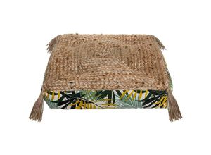 3560237544823 - Bodenkissen Tropic aus Jute 38x38 cm - Atmosphera - Mehrfarbig