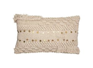 3560237548005 - Homemaison - Kissen aus Baumwolle & natürlicher Jute mit Pailletten 30x50 cm - Atmosphera créateur dintérieur