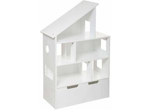 3560237549125 - Atmosphera Créateur Dintérieur - Bücherregal Maison- Rollkästen - weiß h 104 cm