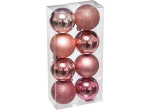 3560237568034 - Fééric Lights And Christmas - Christbaumkugeln Colorama de Noël 8er-Set aus recyceltem Kunststoff d 7 cm - Rosa