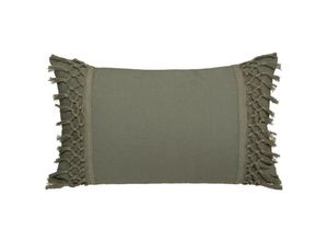 3560237581392 - Les - Macramé-Kissen - khakigrün - 30x50 cm - Khaki - Atmosphera créateur dintérieur