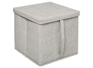 3560237598598 - Five Simply Smart - 5five - aufbewahrungsbox 31x31cm orga hellgrau - beige