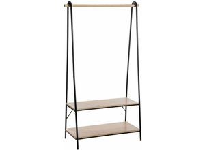 3560238333037 - 5five - Kleiderbügel mit Kleidung freistehend mit zwei Regalen garment rack jano