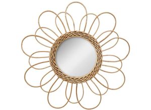 3560238339305 - Atmosphera Round Mirror | 38 cm Durchmesser | Rattan | Wandspiegel | Wanddekoration