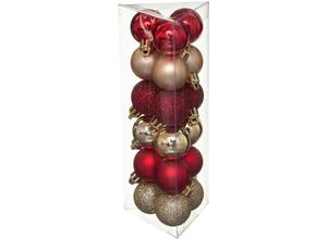 3560238341957 - Schneeball rotgold x 18 - 30 mm - Feeric lights & christmas - Rund golden