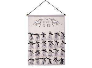 3560238350614 - Adventskalender pochon x 24 - Dekoration - Textil - Feeric lights & christmas - Beige   schwarz