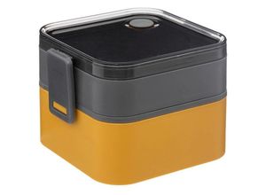 3560238448441 - Lunchbox 2 fächer grau 15l 360 aus polypropylen - Senf - 5five