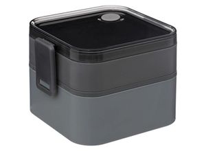 3560238448465 - Lunchbox 2 fächer grau 15l 360 aus polypropylen - grau - 5five