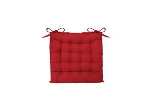 3560238476611 - Mobea - Sitzauflage aus roter Baumwolle 38 × 38 cm - Atmosphera créateur dintérieur