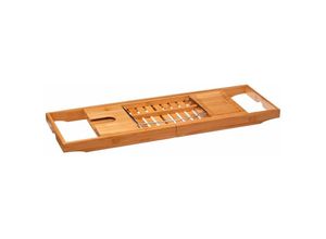 3560238651568 - Luxuriöses Bambus-Badebrett ausziehbar verstellbar 70-105 x 22 x 4 cm - Holzbrett für die Badewanne - Badebretter