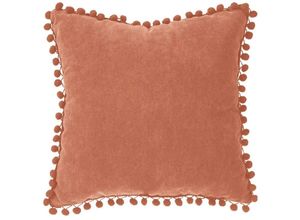 3560238654989 - Kissen mit Pompons - terrakottarosa - 40x40 cm Atmosphera Créateur Dintérieur