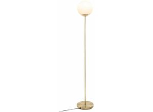 3560238659762 - Atmosphera Créateur Dintérieur - Stehlampe mit rundem Lampenschirm Metall gold 134 cm - Atmosphera