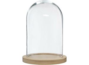 3560238661086 - Atmosphera - Glocke - Glas und Holz - transparent - H26 cm Transparent