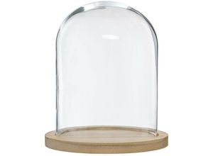 3560238661093 - Atmosphera - Glocke - Glas und Holz - transparent - H29 -5 cm Transparent