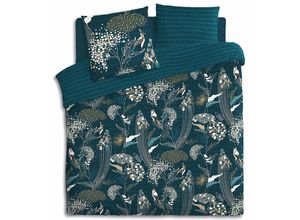 3560238672181 - Atmosphera - Bettwäsche Art Deco Pfau aus Baumwolle 240 × 220 cm créateur dintérieur