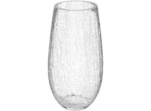 3560238673461 - Atmosphera Créateur Dintérieur - Gewölbte Vase - Craquelé-Glas - H27 cm