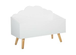 3560238909676 - Atmosphera Créateur Dintérieur - Aufbewahrungskiste für Kinderzimmer Spielzeugkiste 58 x 28 x 45 cm Wolken-Motiv mdf