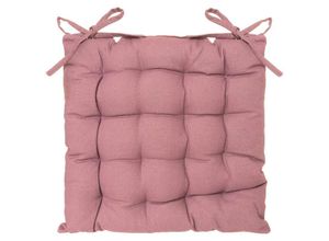 3560239266532 - Atmosphera - Sitzauflage aus rosa Baumwolle 38 × 38 cm Rosa