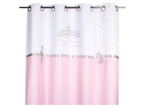 3560239473442 - Atmosphera - Kindervorhang Princesse ruban - rosa und weiß 140 × 260 cm créateur dintérieur