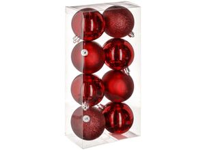 3560239509516 - Fééric Lights And Christmas - Christbaumkugeln Colorama de Noël 8er-Set aus recyceltem Kunststoff d 7 cm - Rot