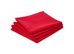 3560239510345 - Atmosphera Créateur Dintérieur - 4er-Set Servietten aus Baumwolle - rot - 40x40 cm