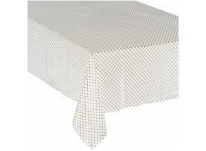 3560239647201 - Fééric Lights And Christmas - Tischdecke geometrische Linien Weiß und Gold 140 x 360 Midnight Blanc Filet Doré l 360 x l 140 x h 1 cm