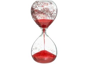 3560239679783 - Fééric Lights And Christmas - Dekorationsglas sanduhr rot - Glitzer - 20 cm - Feeric lights & christmas - Rot