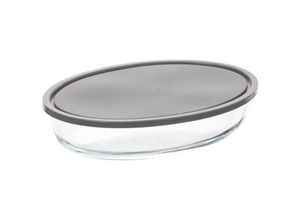 3560239694120 - Secret De Gourmet - Großer ovaler Lebensmittelbehälter aus Glas und Kunststoff oval glasform 30 x 21 cm