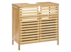 3560239720409 - 5five - Waschbeckenunterschrank aus Bambus sicela natürliche Holzfarbe 60 x 28 x 80 cm