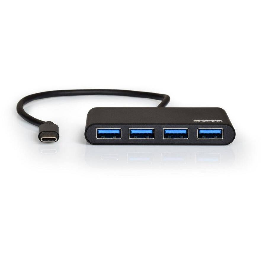 3567049001230 - PORT Designs PORT Connect USB HUB 4 PORTS TYPE C USB-Hubs - 4 - Schwarz