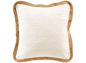 3574386122788 - Douceur Dintérieur - Dekoratives Kissen mit Jute 45 x 45 cm