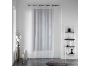 3574386247016 - Homemaison - Panel Ösen Polyester Polyester weiß 240x140 cm - Douceur dintérieur