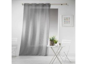 3574386252287 - Douceur Dintérieur - haltona Panel Ösen Polyester Grau 240 x 140 cm