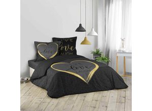 3574386434980 - Bettwäsche CRAZY LOVE 200 x 200 cm schwarz