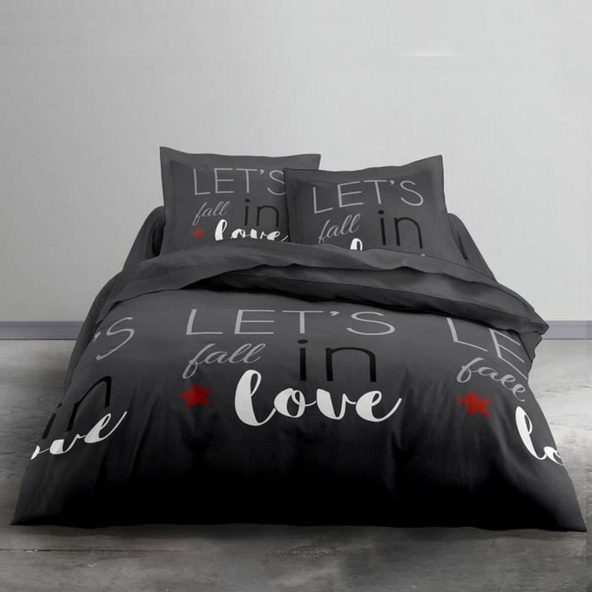 3574641152819 - Bedding set Love Grey Double bed 240 x 260 cm 3574641152819 - Bedding set Love Grey Double bed 240 x 260 cm
