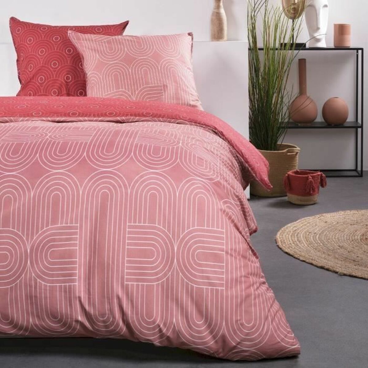 3574641164980 - Duvet cover set Pink 240 x 220 cm 3 Pieces