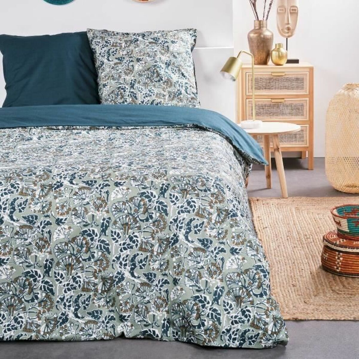 3574641165000 - Duvet cover set Blue 240 x 220 cm 3 Pieces 3574641165000 - Duvet cover set Blue 240 x 220 cm 3 Pieces