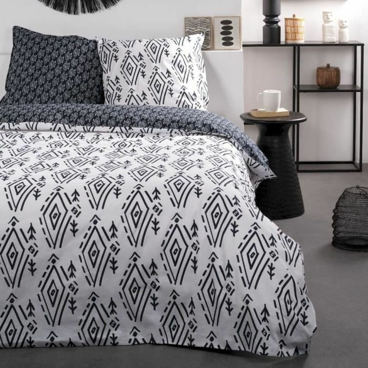 3574641165338 - Duvet cover set White Black 220 x 240 cm 3 Pieces 3574641165338 - Duvet cover set White Black 220 x 240 cm 3 Pieces