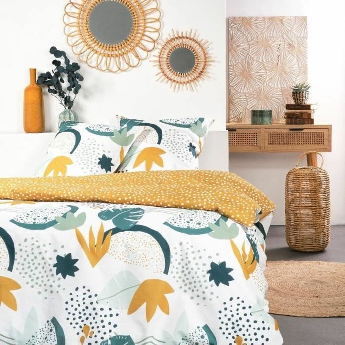 3574641194826 - Duvet cover set 220 x 240 cm White 3 Pieces