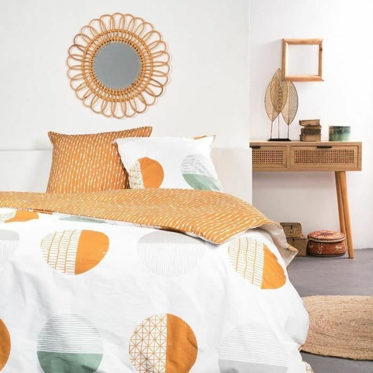 3574641194925 - Duvet cover set 220 x 240 cm White 3 Pieces