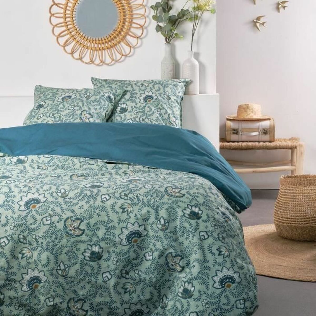 3574641203474 - Duvet cover set Green 220 x 240 cm 3 Pieces