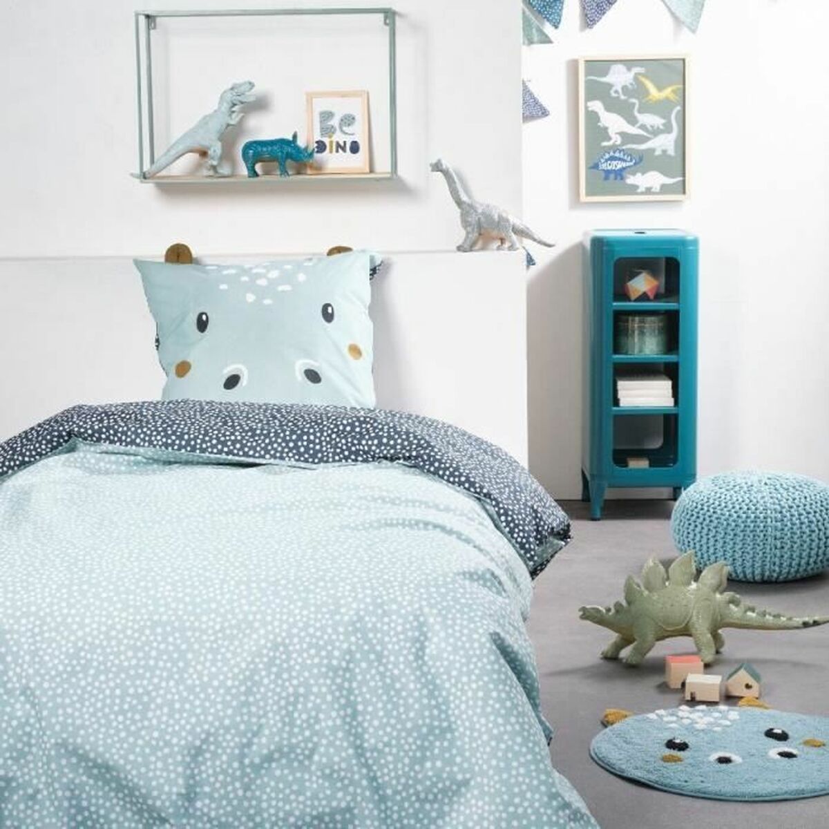 3574641208257 - Duvet cover set Funny 22 Blue Single bed 140 x 200 cm