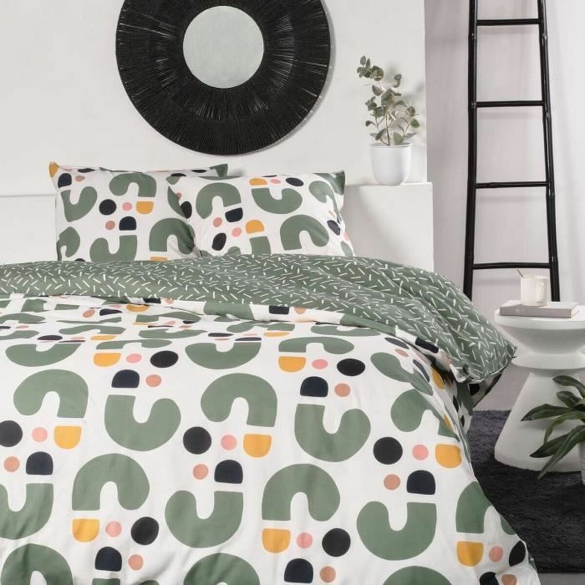3574641212261 - Duvet cover set Green 220 x 240 cm 3 Pieces